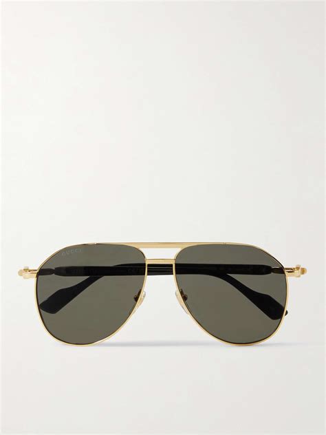 classic aviator sunglasses with gucci logo on temple|gucci aviator sunglasses shades.